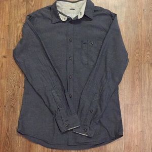 Dark Grey Long Sleeve Button-Up